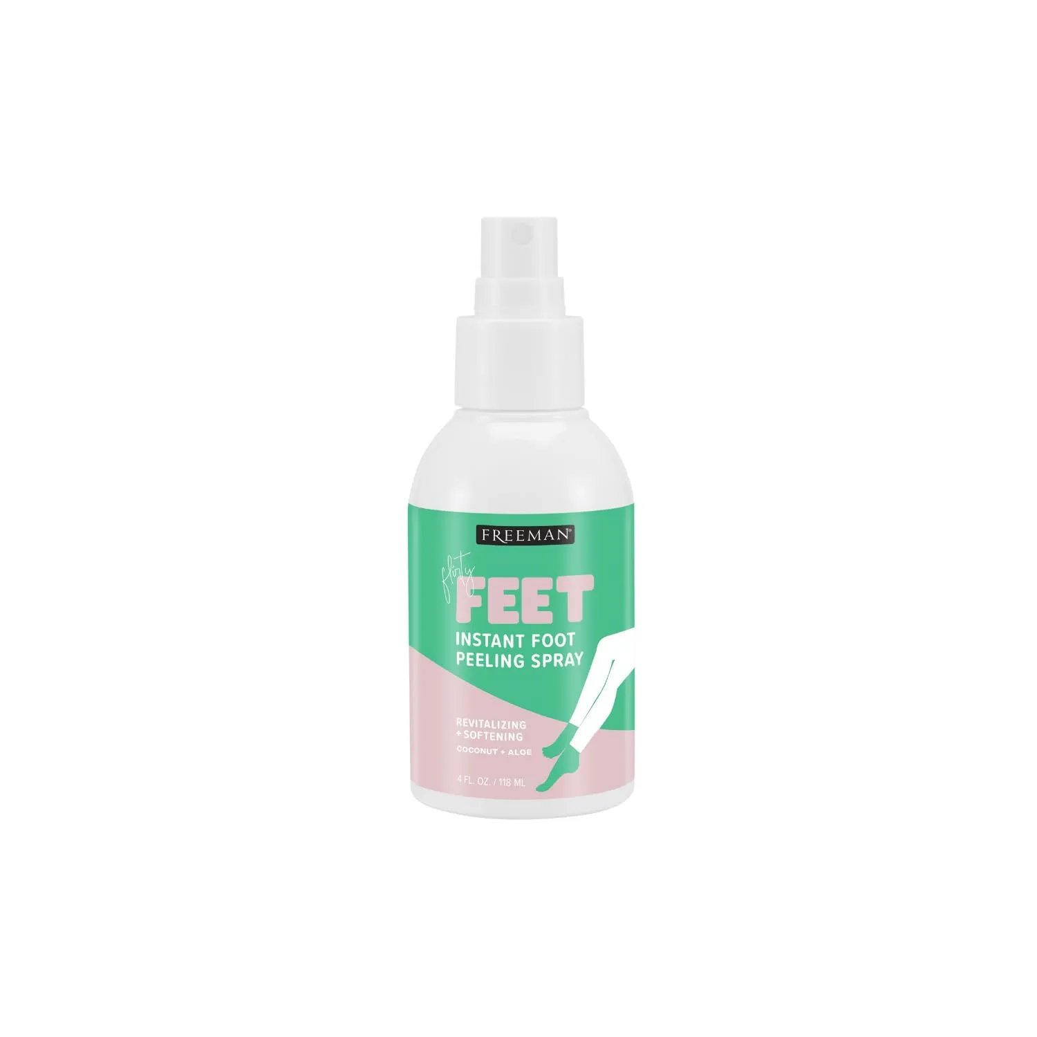 Freeman Flirty Feet Foot Peeling Spray exfoliates and moisturizes dry, cracked heels. Vegan & cruelty-free. 4 fl. oz. bottle for smooth, soft feet. Available at Deal Seekers HQ.
