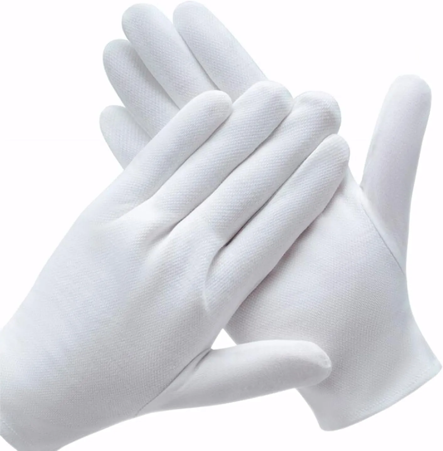 White Cotton Gloves for Dry Hands & Eczema – 3 Pairs