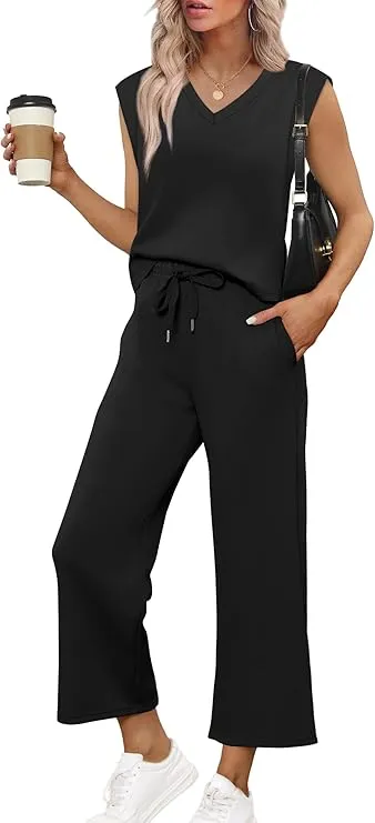 SAMPEEL Two-Piece Set for Women Summer Travel Outfit
